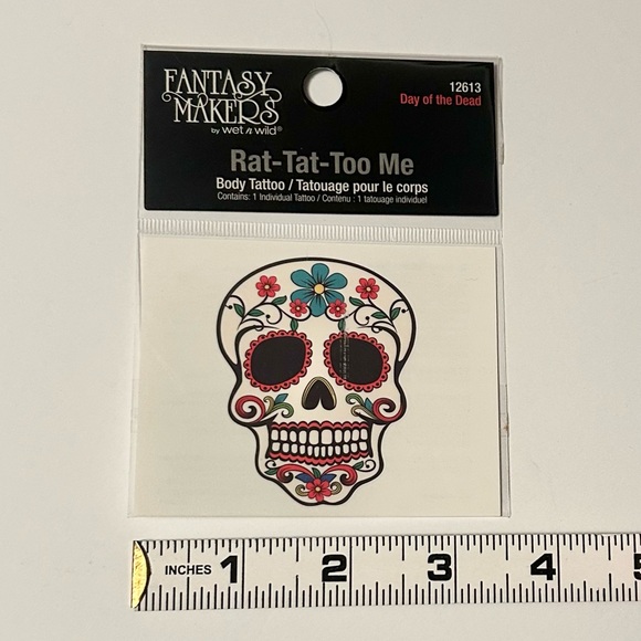 Fantasy Makers - Skull Day of the Dead Temporary Body Tattoo #12613 (NWT) - Picture 4 of 4